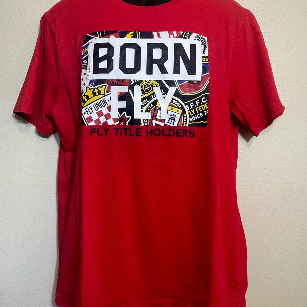Born Fly Men’s Red Graphic T-Shirt